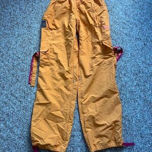 Orange Zumba Wind Track Cargo Pants